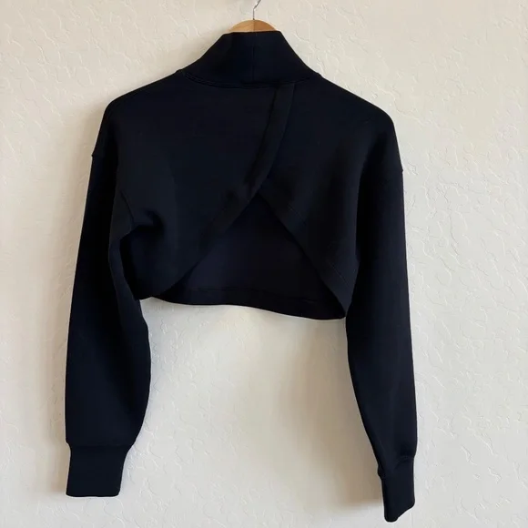 NWT SPANX  Scuba Crop Bolero Top, Size XS, black - Picture 3 of 8